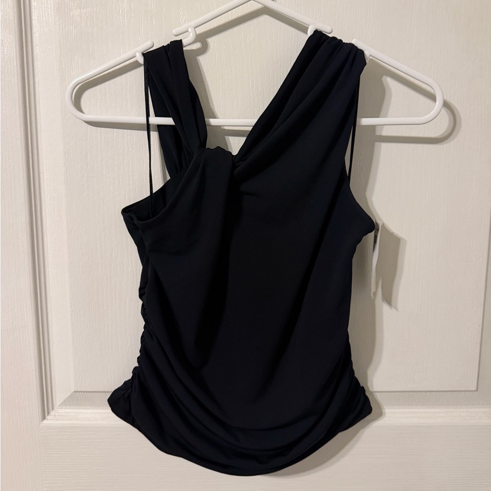 Abercrombie & Fitch Black Draped Sleeveless Top – XS